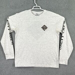 Salty Crew Mens Size‎ L Gray Premium Technical Tee 40+ UVB Protection Logo